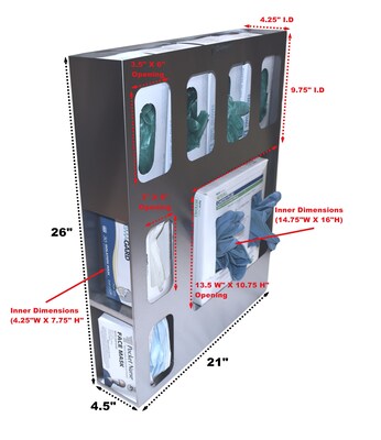 Omnimed Anti-Microbial PPE Storage Isolation Station (307000)