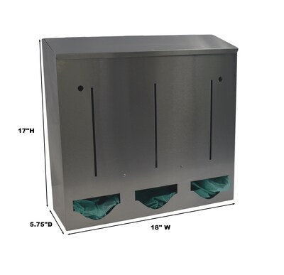 Omnimed Triple Bulk PPE Dispensers In Stainless Steel (307023)