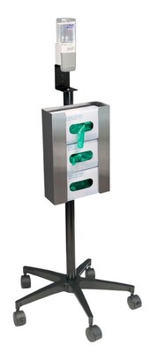 Omnimed Mobile Glove and Hand Sanitizer Stand (350351)