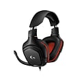 Logitech G-Series G332 Wired Over-the-Ear Gaming Headset, Black/Red (981-000755)