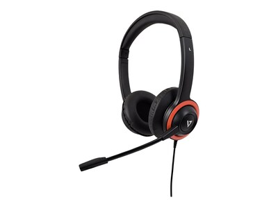 V7 Stereo Headset, Over-the-Head, Red/Black  (HA530E)