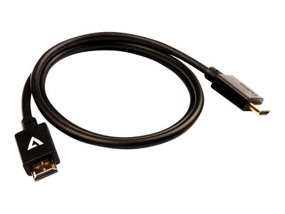 V7 V7HDMIPRO-1M-BLK 3.3' HDMI Audio/Video Cable, Black