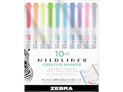 Wholesale Zebra Mildliner Double Ended Highlighter 5 Packs