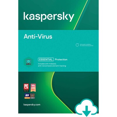 Kaspersky Anti-Virus for 1 User, 1 Year, Windows, Download (KL1171ADAFS-USO)