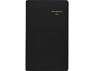 2022 AT-A-GLANCE 5 x 8 Weekly Appointment Book, Black (70-075-05-22)