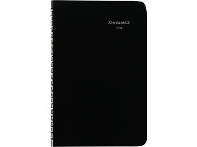 2022 AT-A-GLANCE DayMinder 5 x 8 Weekly Appointment Book, Black (G210-00-22)