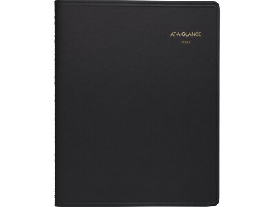 2022 AT-A-GLANCE 7 x 8.75 Weekly Appointment Book, Black (70-951-05-22)