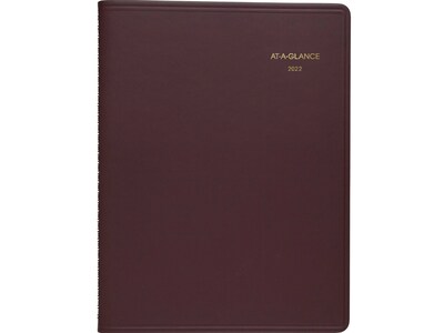 2022 AT-A-GLANCE 8.25 x 11 Weekly Appointment Book, Winestone (70-950-50-22)