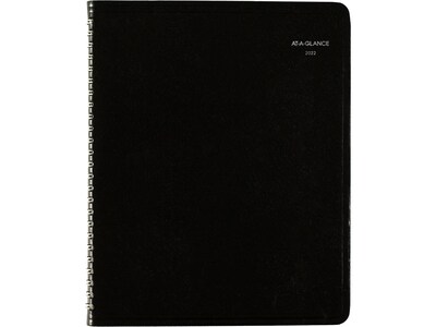 2022 AT-A-GLANCE DayMinder 7 x 8.75 Weekly Planner, Black (G590-00-22)