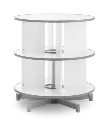 Moll® Rotary Two Tier Spin & File Binder Storage Carousel, White