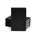 Poppin, Medium, Hard Cover Notebooks, Black, 25/Pack (104115)
