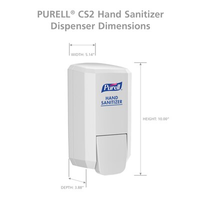 PURELL CS Wall Mounted Hand Sanitizer Dispenser, White (4121-06)