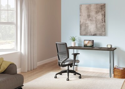 HON Coze 48"W Desk, Florence Walnut and Silver (HONRPL2448FWP6)