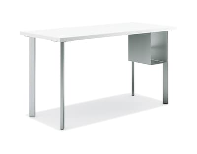 HON Coze 48W Desk w/U-Storage, Designer White and Silver (HONRPL2448DWP6S)