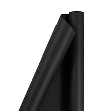 JAM Paper Gift Wrap, Matte Wrapping Paper, 25 Sq. Ft, Matte Black, Roll Sold Individually (277013526