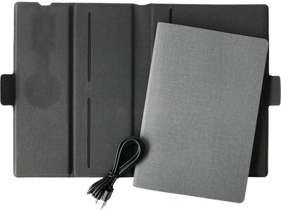 Nicci Wireless Charging Notebook, Gray (CBM3931-GRY)