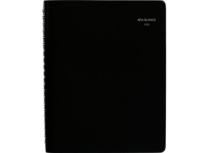 2022 AT-A-GLANCE DayMinder 8 x 11Four Person Daily Appointment Book,Black (G560-00-22)