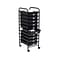 Honey-Can-Do 1-Shelf Metal Rolling Storage/Office Cart with Drawers, Black (CRT-08654)
