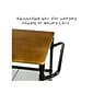 Honey-Can-Do Kitchen 2-Shelf Metal Mobile Kitchen Cart with Lockable Wheels, Matte Black/Brown (CRT-08456)