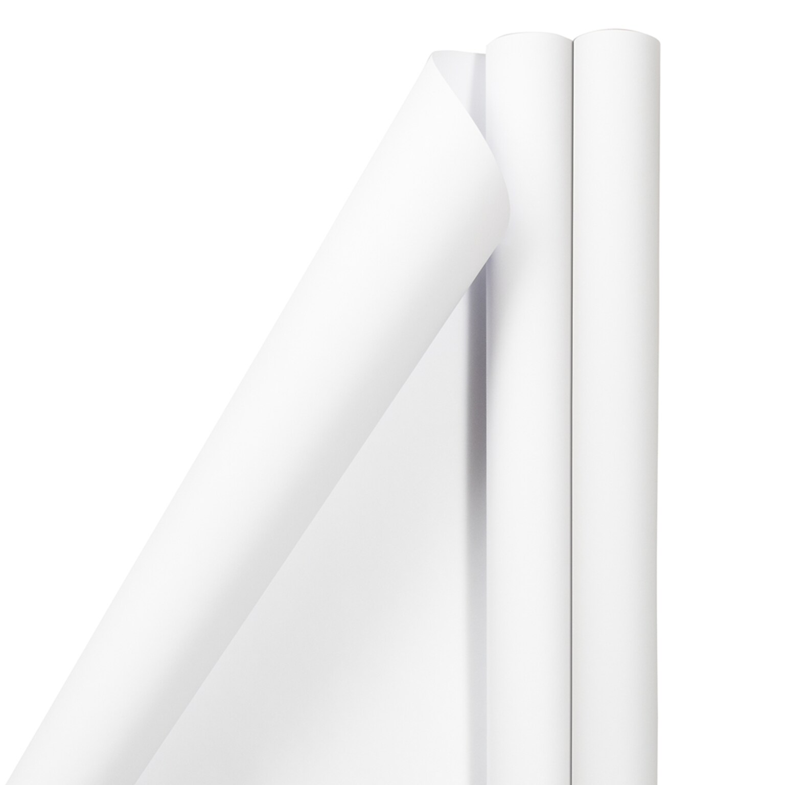 JAM Paper Wrapping Paper, 25 Sq. ft. x 30, Matte White, 2/Pack (170128241A)