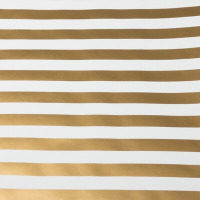 JAM PAPER Gift Wrap, Striped Wrapping Paper, 25 Sq Ft per Roll, Gold & White Stripes, 2/Pack