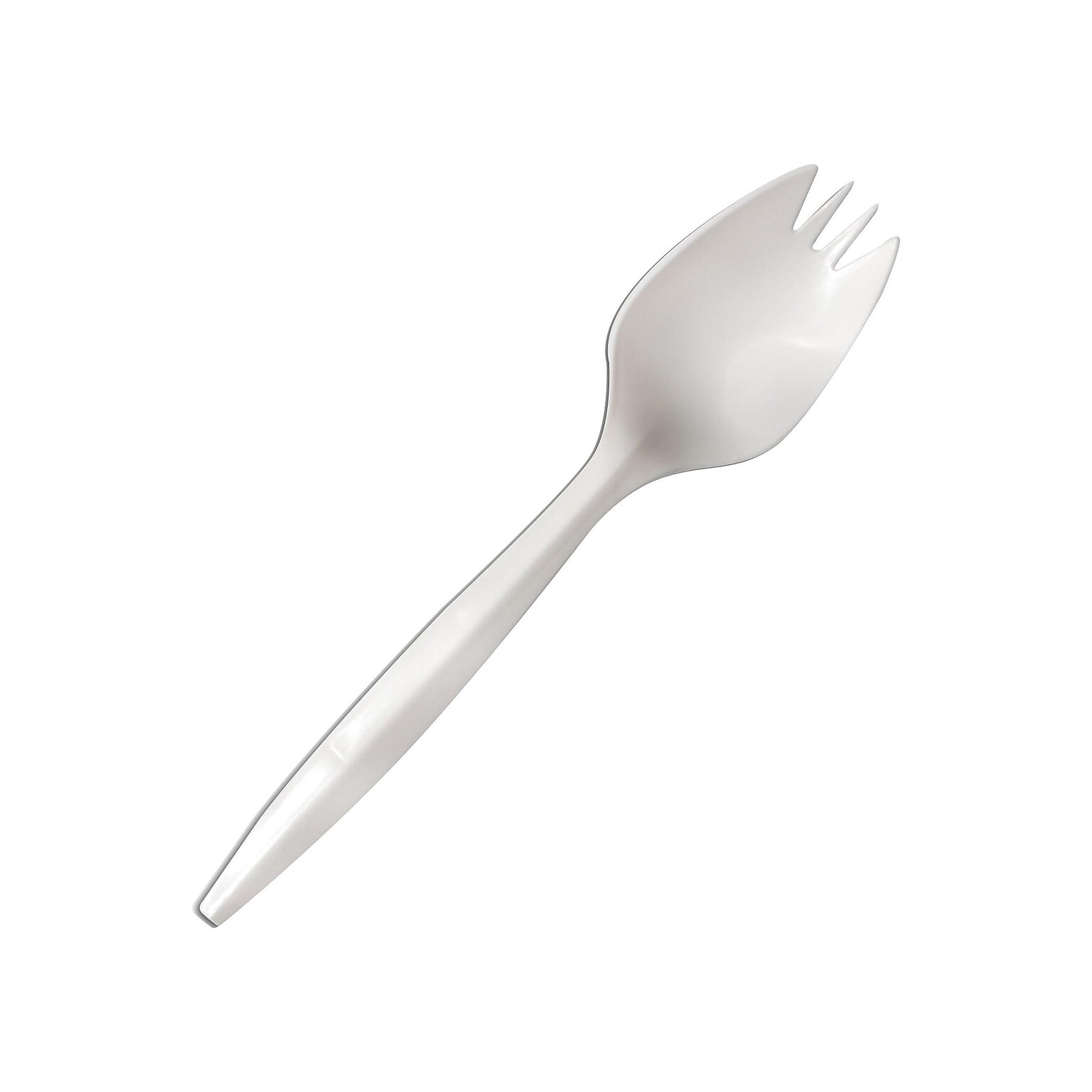 Berkley Square Plastic Spork, Medium-Weight, White, 1000/Carton (1015000)