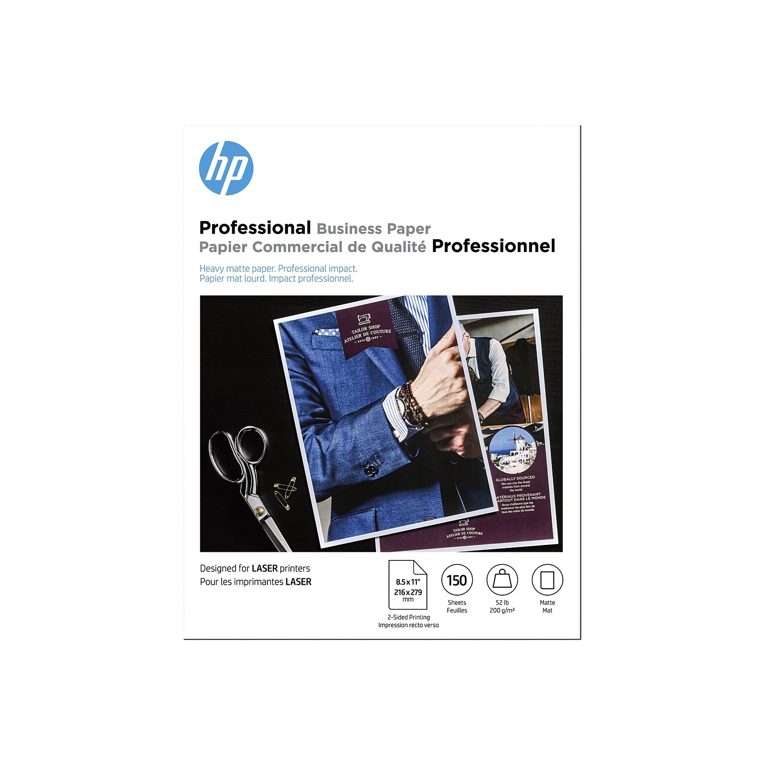 HP Professional Business Paper, Matte, 8.5 x 11, 150 Sheets/Pack (4WN05A)