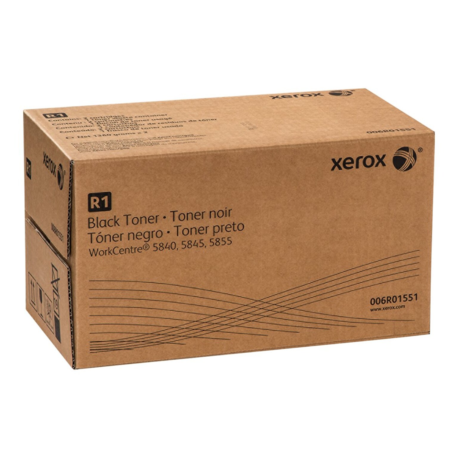 Xerox 006R01551 Black Standard Yield Toner Cartridge, 2/Pack