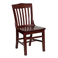 Flash Furniture Hercules Series Schoolhouse-Back Wood Restaurant Chair, Mahogany