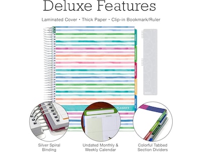 Undated Global Printed Products 8.5" x 11" Teacher Planner, Deluxe, Multicolor (DTP-0001-U22-S)