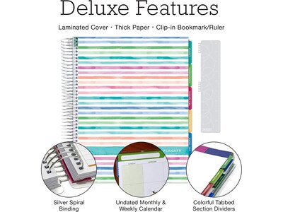 Undated Global Printed Products 8.5 x 11 Teacher Planner, Deluxe, Multicolor (DTP-0001-U22-S)