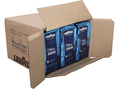 Lavazza Dek Filtro Decaf Coffee, Medium Roast, 17.64 oz., 12/Carton, One Carton (3438)