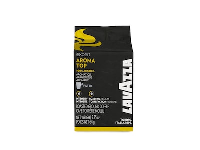 Lavazza Expert Aroma Top Arabica Ground Coffee, Medium Roast, 2.25 oz., 30/Carton (2458)