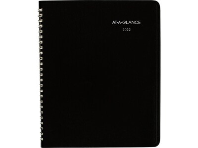 2022 AT-A-GLANCE DayMinder 7 x 8.75 Monthly Planner, Black (G400-00-22)