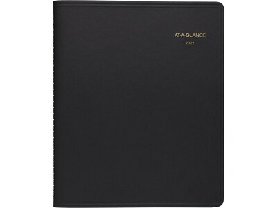 2022 AT-A-GLANCE 7 x 8.75 Monthly Planner, Black (70-120-05-22)