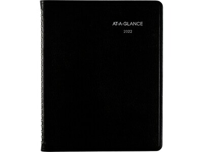 2022 AT-A-GLANCE 7 x 8.75 Weekly & Monthly  Planner, DayMinder Executive, Black (G546-00-22)