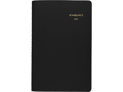 2022 AT-A-GLANCE 5 x 8 Daily Appointment Book,  Black (70-800-05-22)