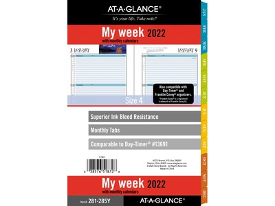 2022 AT-A-GLANCE 5.5 x 8.5 Refill, Zenscapes, Multicolor (281-285Y-22)