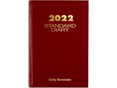 2022 AT-A-GLANCE 5.75 x 8.25 Daily Planner, Standard Diary, Red (SD389-13-22)