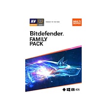 Bitdefender Family Pack for 15 Devices, Windows/Mac/Android/iOS, Download (FP01ZZCSN1215LEN)