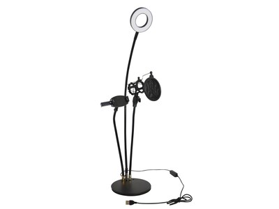 Volkano Insta Vlogging Kit with Microphone Holder for 6.2 Smartphone, Black (VK-6502-BK)