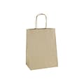 10.5 x 8.25 x 4.75 Kraft Paper Shopping Bags, Kraft, 250/Carton (KRAFT8510)