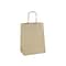 10.5 x 8.25 x 4.75 Kraft Paper Shopping Bags, Kraft, 250/Carton (KRAFT8510)