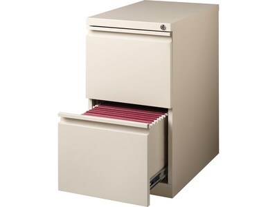 Quill Brand® 2-Drawer Vertical File Cabinet, Locking, Letter, Putty/Beige, 19.88"D (24872D)