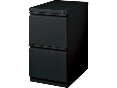 Quill Brand® 2-Drawer Vertical File Cabinet, Locking, Letter, Black, 19.88"D (24876D)