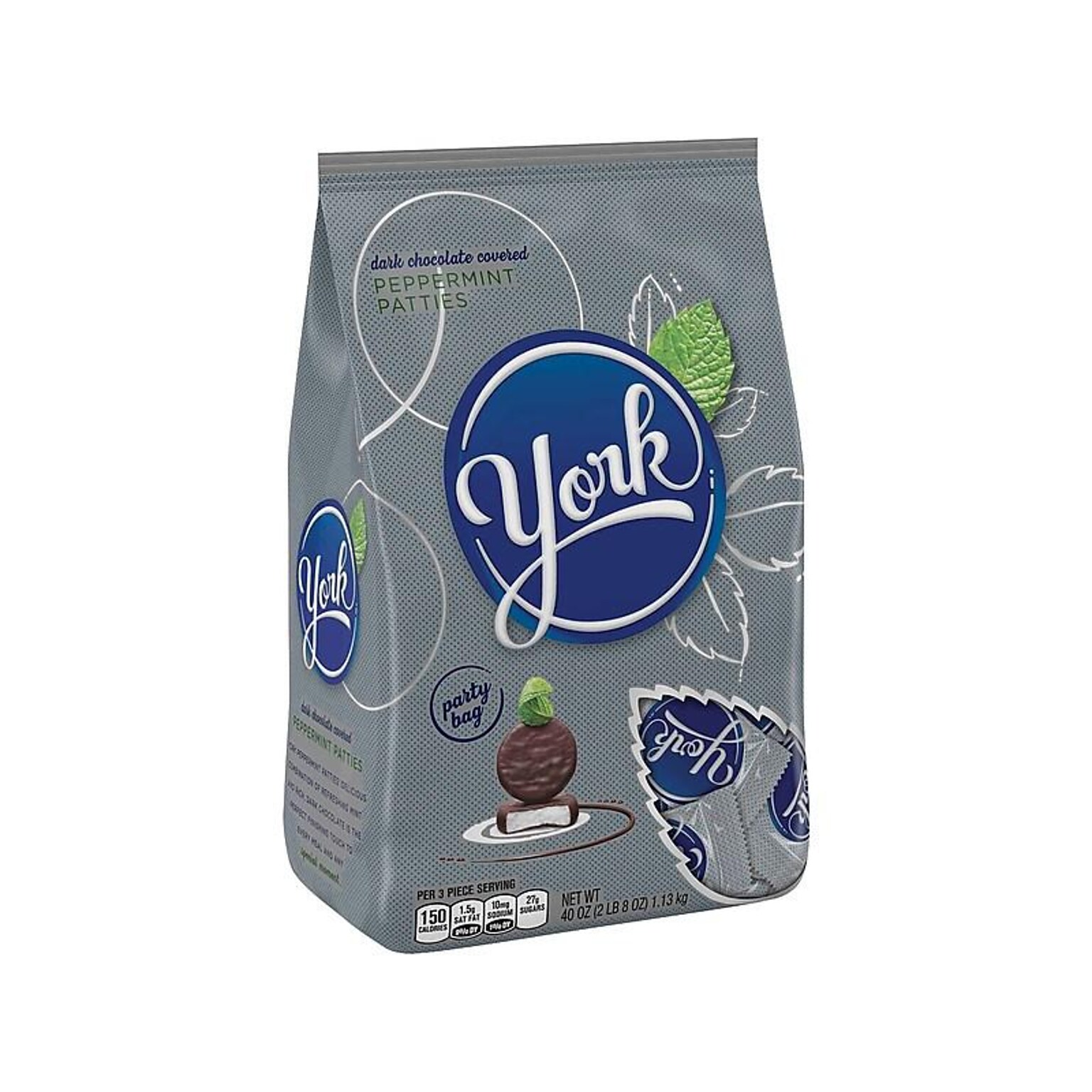 York Peppermint Patties Miniatures Peppermint Dark Chocolate Candy Bar, 35.2 oz. (HEC05811)