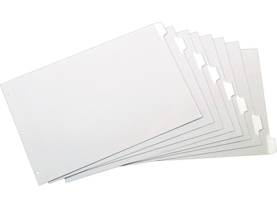 Cardinal Write & Erase Paper Dividers, 8-Tab, White (CRD 84271)