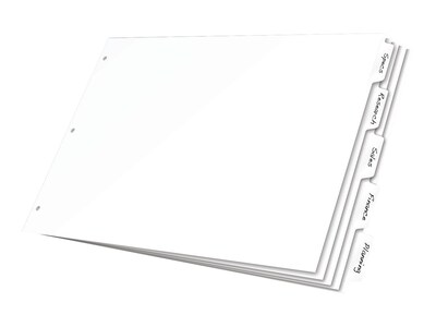 Cardinal Write & Erase Paper Dividers, 8-Tab, White (CRD 84271)