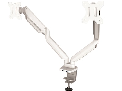 Fellowes Platinum Series Adjustable Dual Monitor Arm, Up to 32, White (8056301)