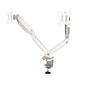 Fellowes Platinum Series Adjustable Dual Monitor Arm, Up to 32", White (8056301)